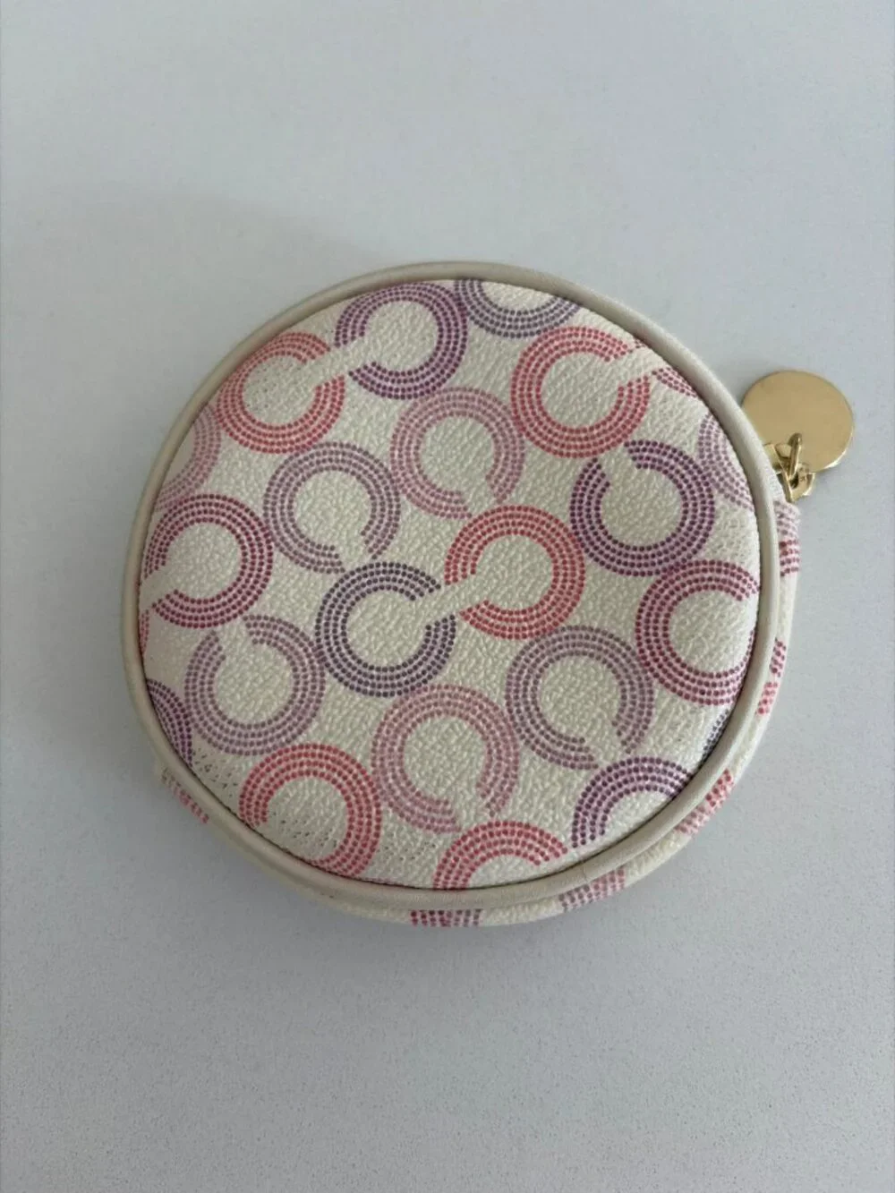 Coach Waverly Optic Signature Round Coin Purse